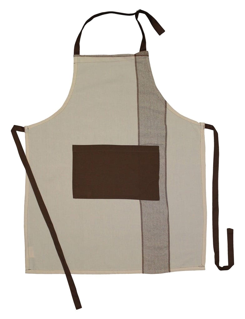 Airwill, 100% Cotton Designer Aprons, Sized 65cm in Width & 80cm in Length with 1 Center Pocket, Adjustable Buckle on Top and 2 Long Ties on Both 2 Sides. Pack of 1 Piece view 2