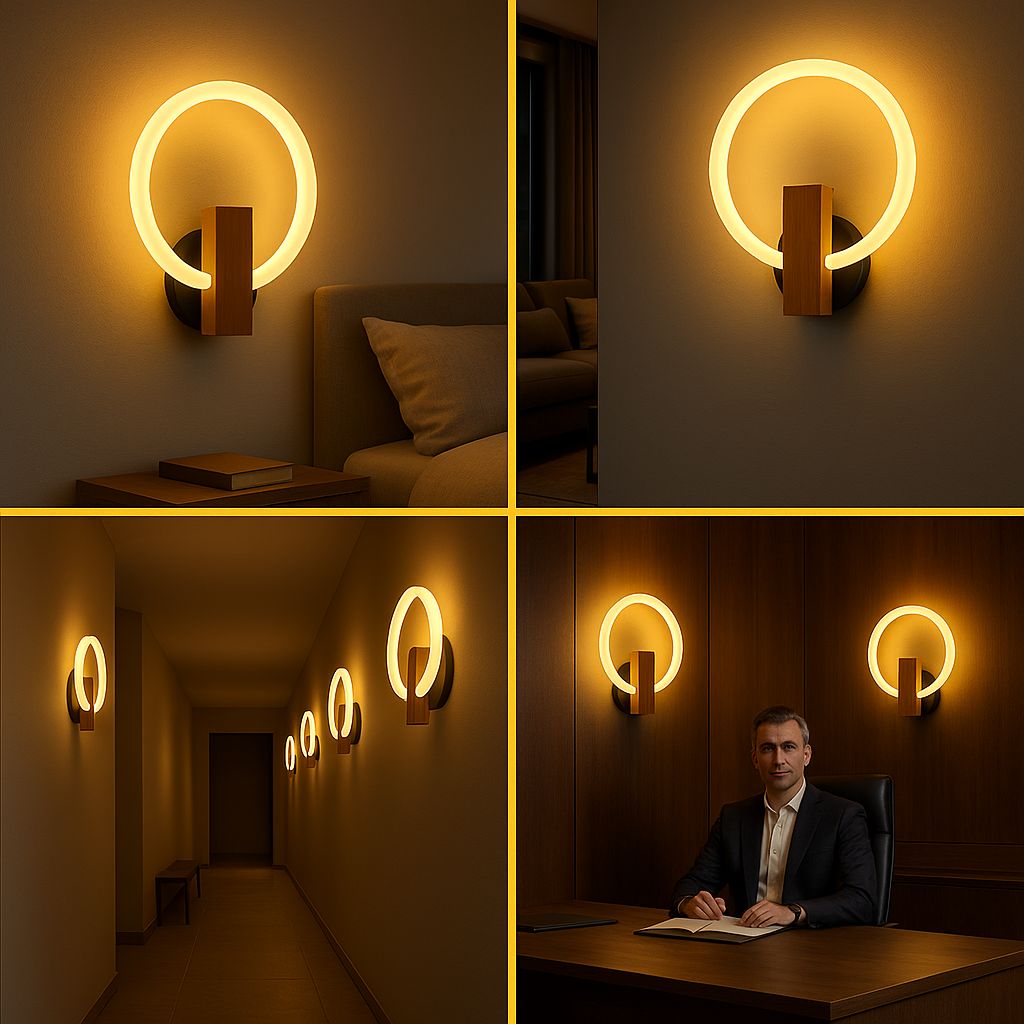 Lamper Lunaris Halo Wall Light view 2