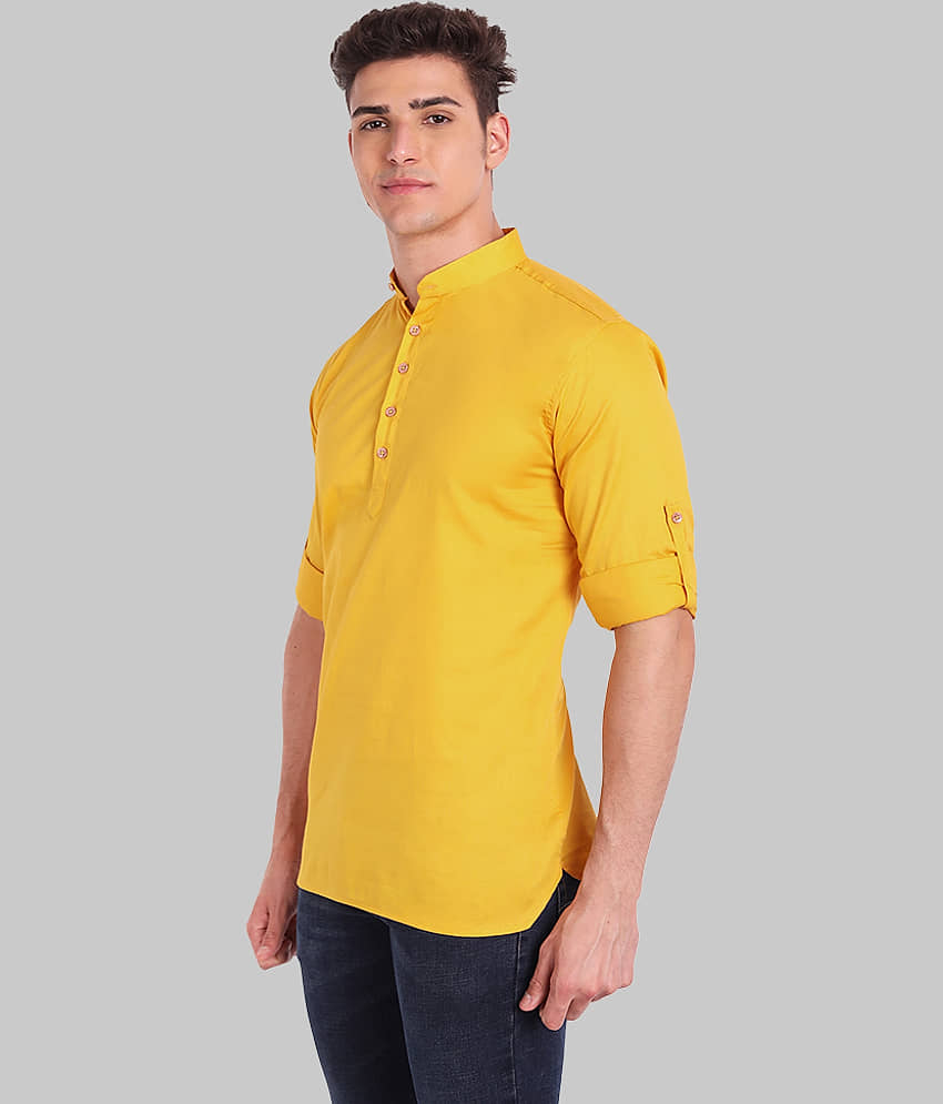 Vibe - Off-White Linen Slim Fit Men's Casual Shirt ( Pack of 1 ) view 2