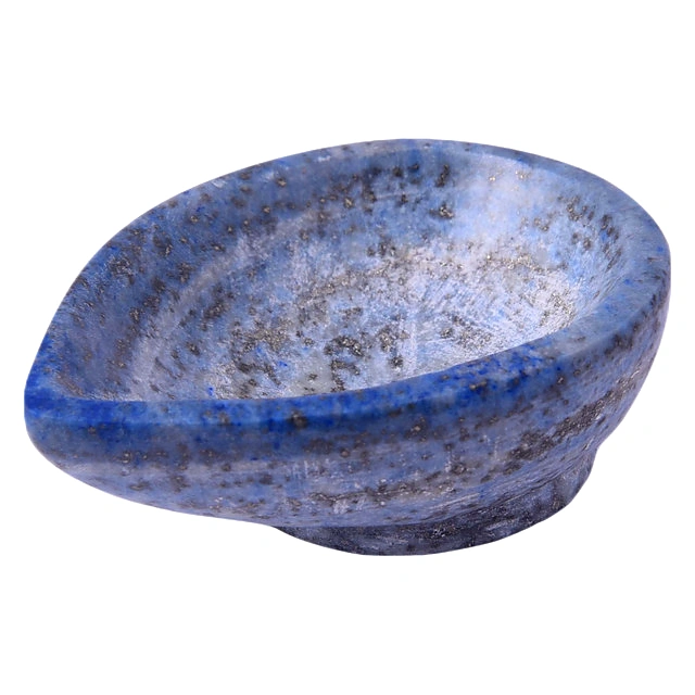 Lapis Lazuli Deepak, Handmade Diya for Temple, Ramlala, Diwali, Navratri Pooja and Festival Decoration Lightning Diya(KI_119) by Krishna Impex view 2