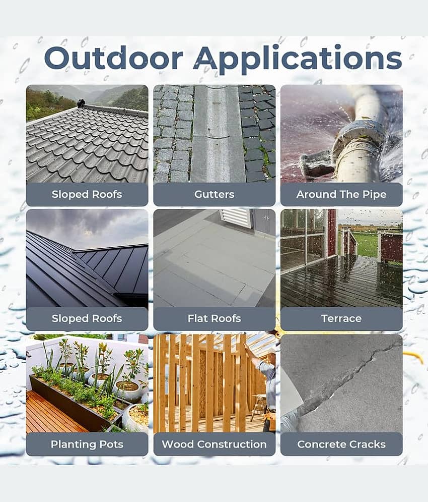 Crack Seal Glue 300gm with Brush Transparent Waterproof Resin Epoxy for Roof Leakage Crack Seal Agent Roof Water Leakage Solution Water Proof Glue for Waterproofing view 2