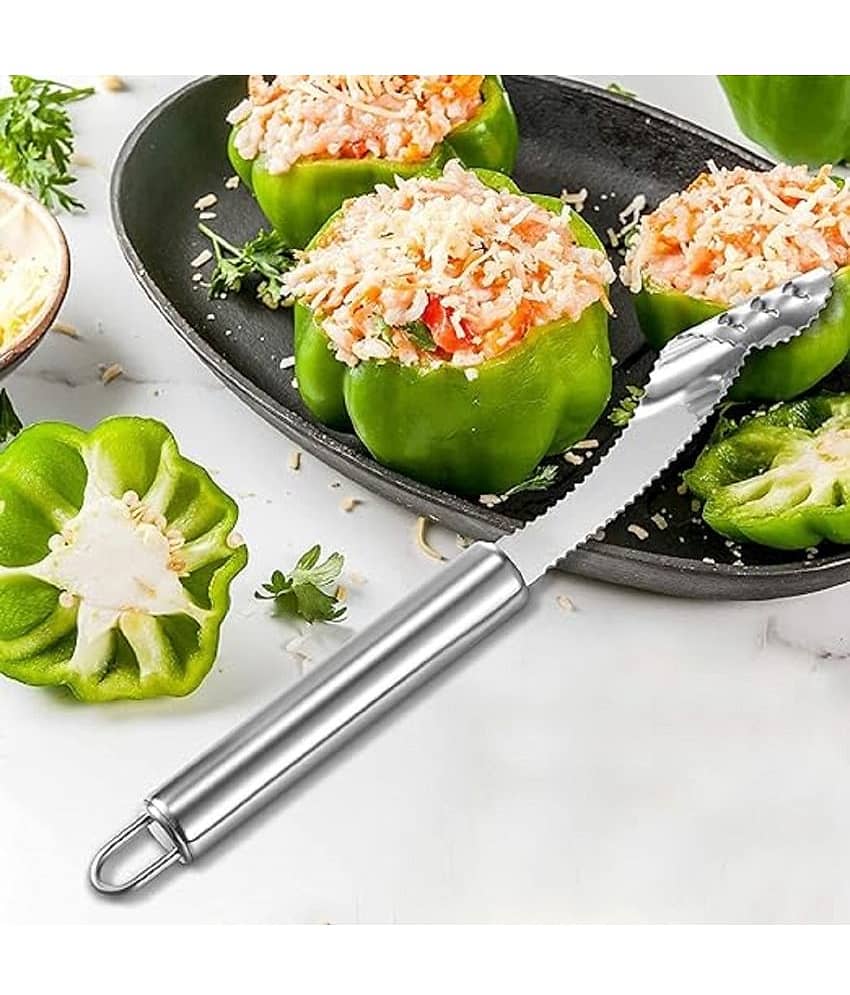 GLOWELL Silver Stainless Steel Vegetable Peeler ( Pack of 1 ) view 2