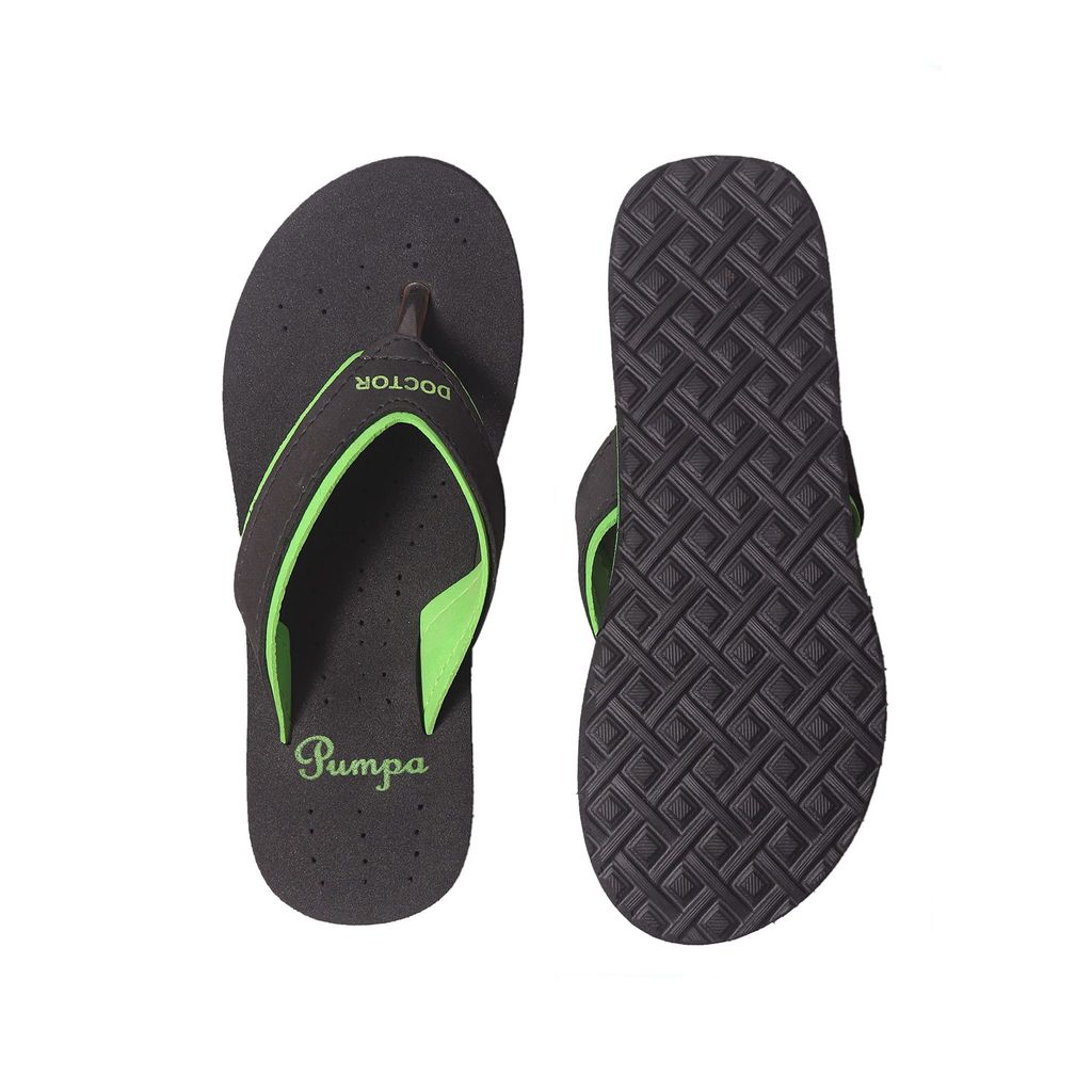 UA 02 BLK GREEN BLUE ORANGE BLK PINK Women's Flip-Flops & Slippers | Ortho Comfort with Style for Women's - Light weight, Soft & Stylish Footwear | Suitable for Knee, Diabetic & Orthopedic Pains view 2