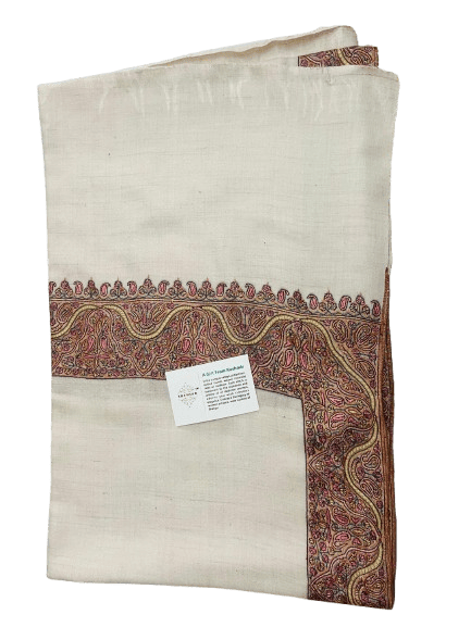 Luxury Pashmina Shawl with Traditional Kashmiri Embroidery view 2