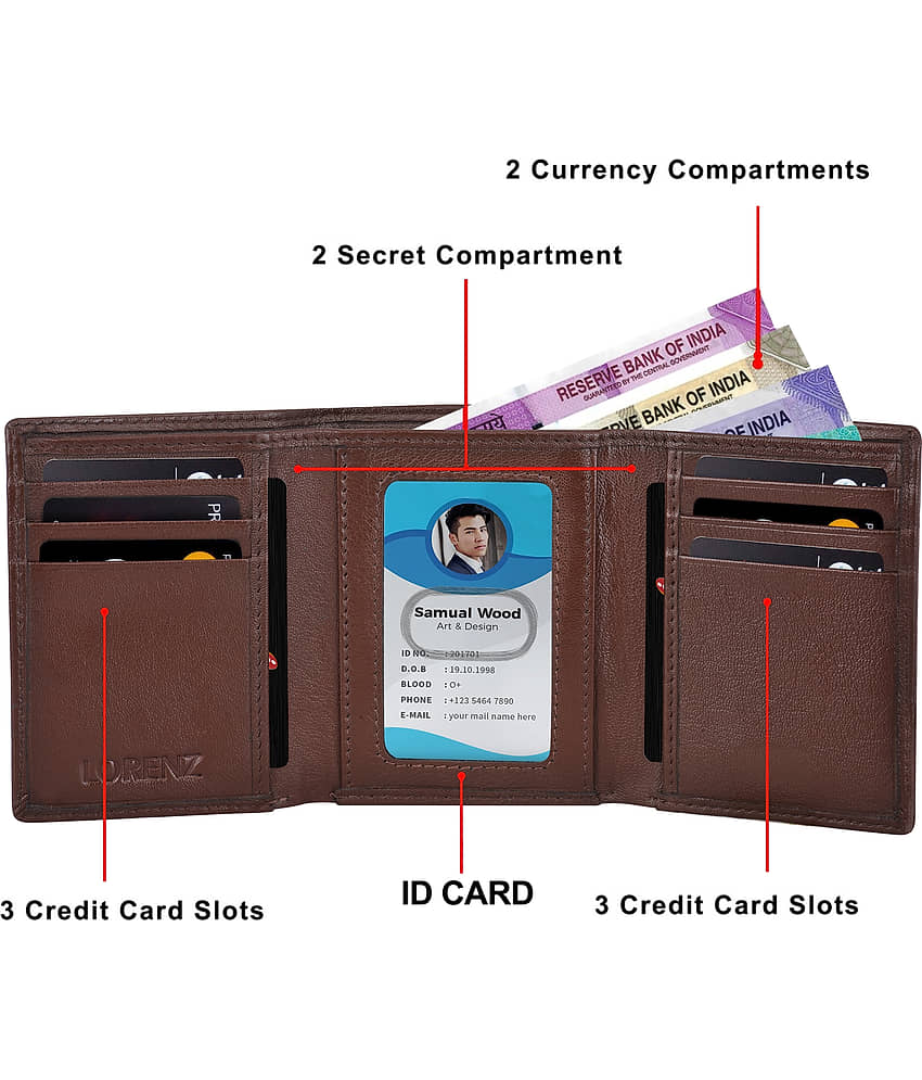 Lorenz Green 100% Leather Men's RFID Wallet ( Pack of 1 ) view 2