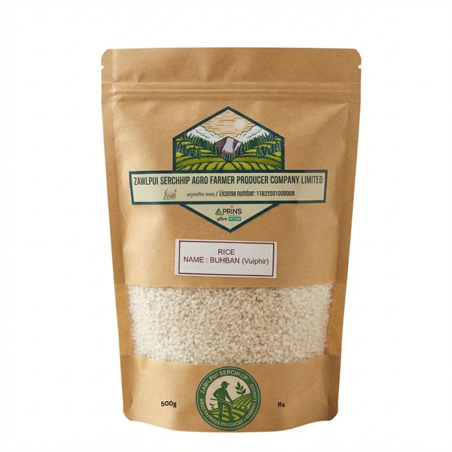 Buhban Vuiphir Rice - 500 gm - One packet of rice
