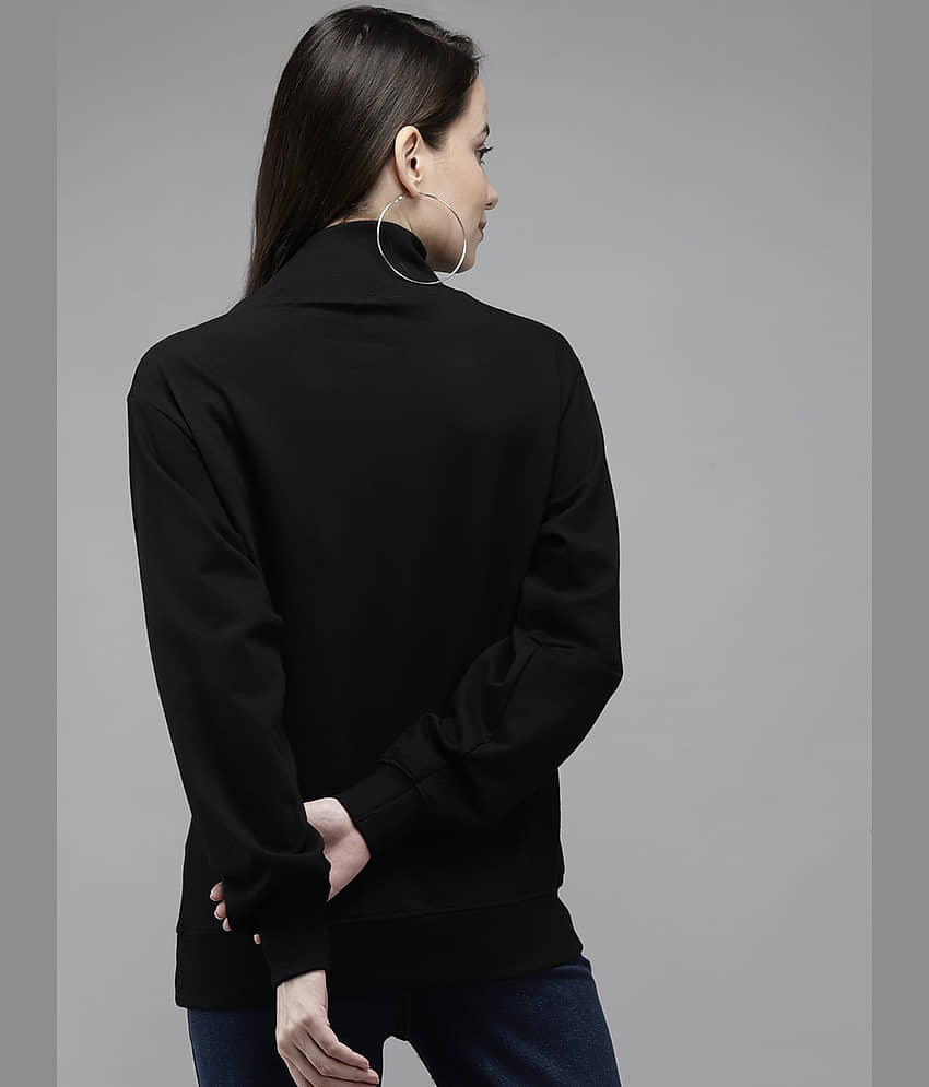 The Dry State Cotton Black Non Hooded Sweatshirt view 2