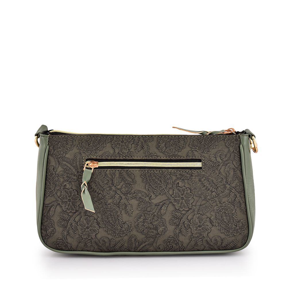 Lychee Bags PU Women Green Printed Sling Bag view 2