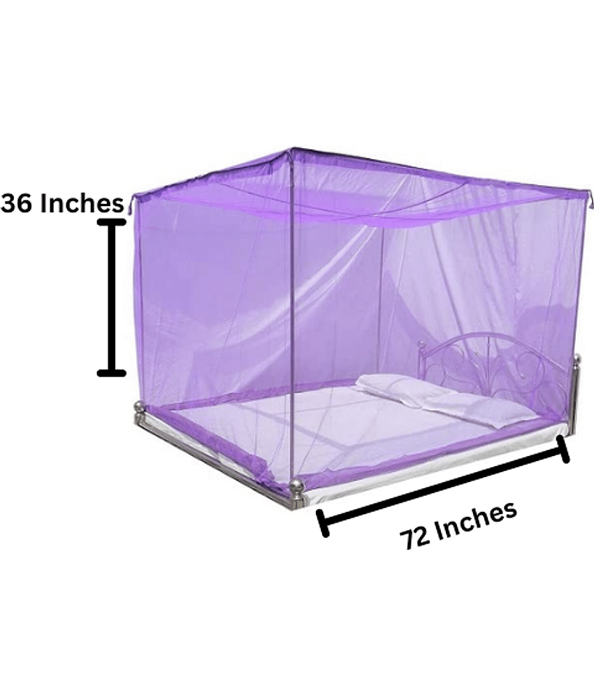 Riddhi Purple Polyester Single Mosquito Net, Machardani view 2