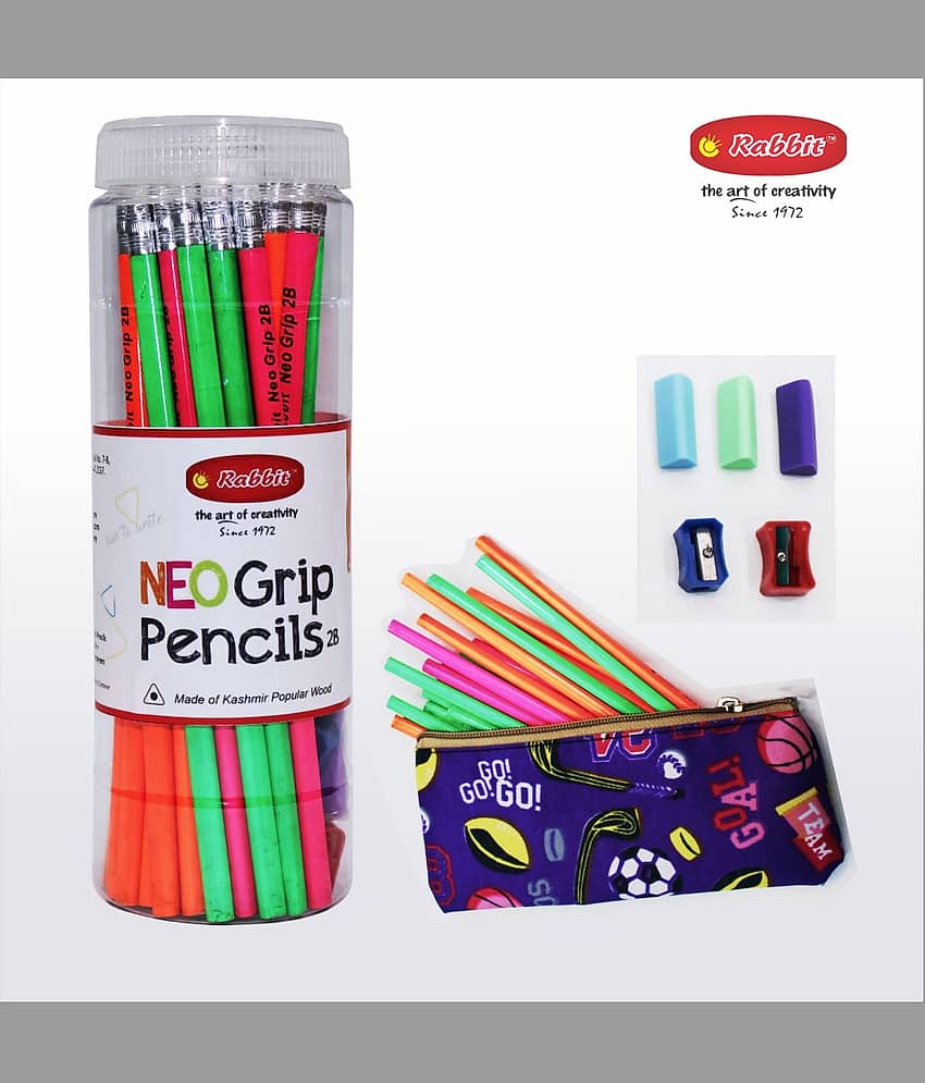 Pencil Jar 30 Pencils + Kid Doh Classic Bucket +Play Clay 6 Colors Bucket|Play Doh Clay|Play Doh for Kids|Pencil |Play Clay for Kids|Play Doh Clay Set|Pencils set|Pencil box|Clay set for Kids|Stationery for Kids|Doh Set|Doh Clay|age is 3+| view 2