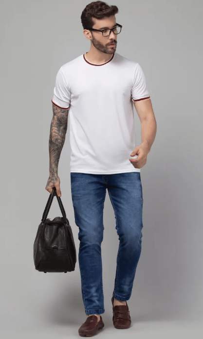 MEN’S 170002 Elegance Blue Tapered Fit Jeans view 2