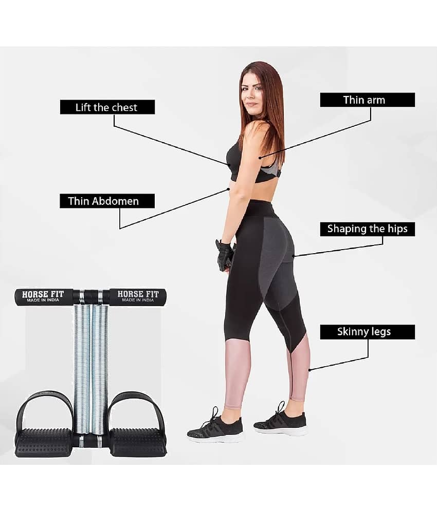 HORSE FIT Tummy Trimmer and Sweat Slim Belt Abs Exercises Fat Buster Weight Loss Fitness Home Gym Workout Equipment For Men and Women (Multicolor) view 2