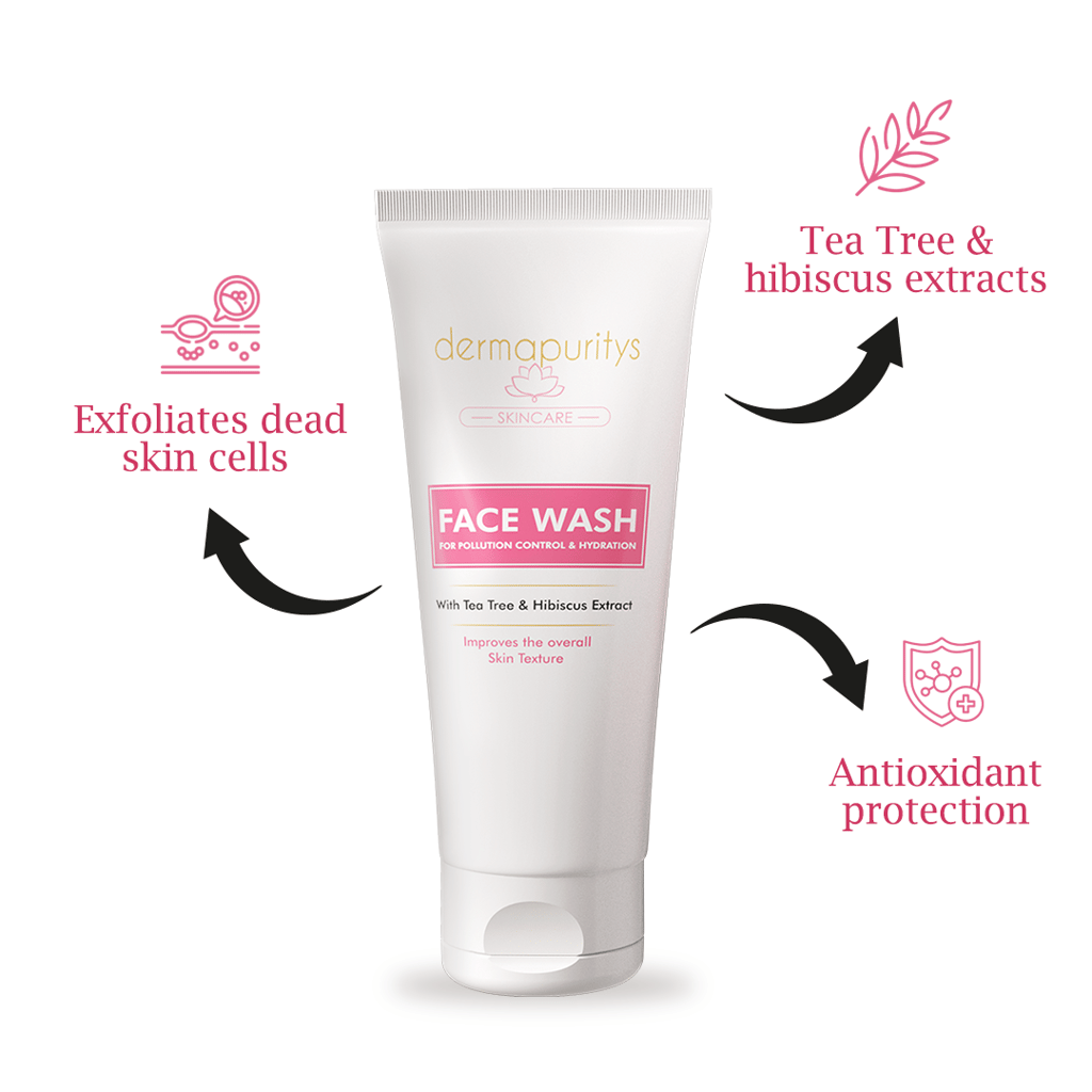 Derma Puritys Face Wash For Pollution Control & Hydration, Improves the overall Skin Texture, And helps you achieve smooth skin - 100ml view 2