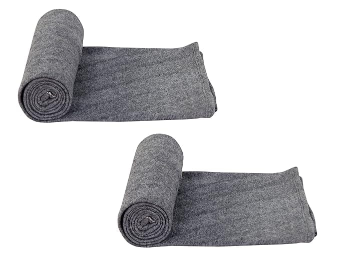 Dream Living Woolen Blanket Warm and Super Soft Single Bed Blankets for All Season Multipurpose (Grey, Pack of 2) view 2