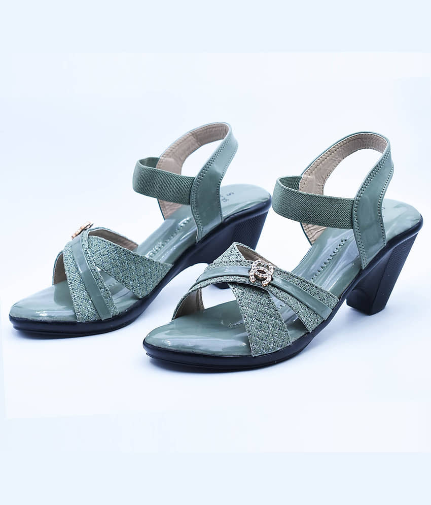 Dream Makers - Green Women's Sandal Heels view 2