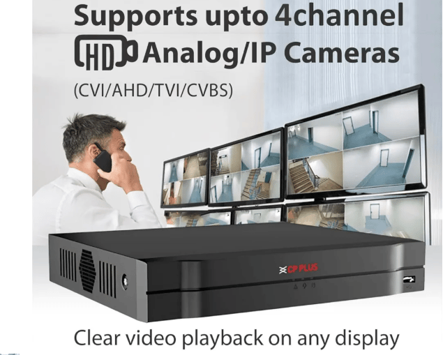 CP PLUS 4 Channel NVR CP-UNR-104F1-P4 with 4 Built-in PoE Ports | Up to 8MP | ONVIF | 1 SATA (8TB) | H.265 Technology view 2