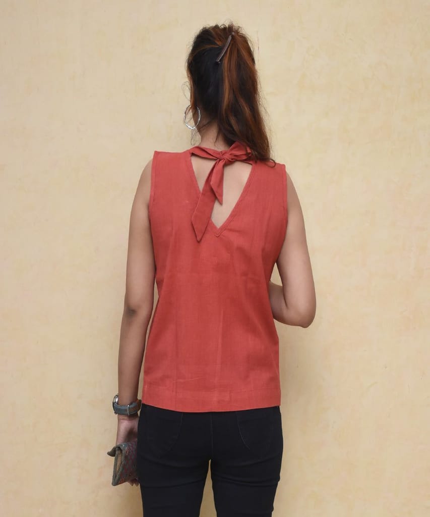 Bobby Handwoven Organic Cotton Tank Top view 2