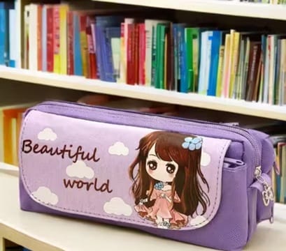 Beauty W Purple Pencil Box – Stylish Stationery Storage Case view 2