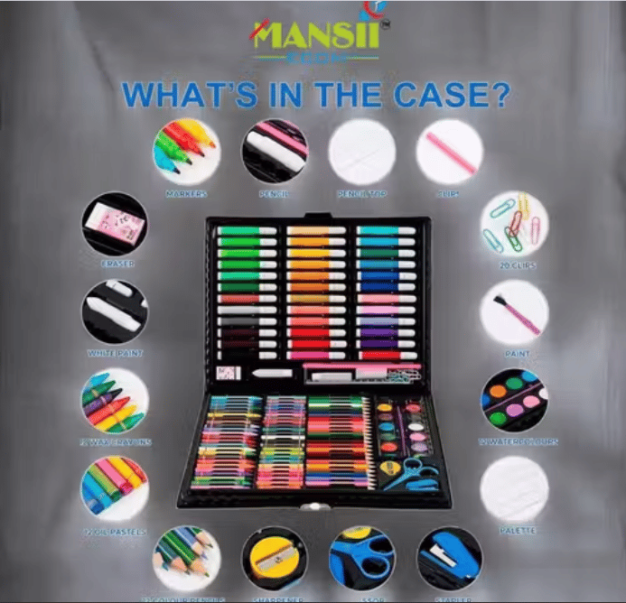 MANSII ECOM 150-Piece Deluxe Art Set for Kids view 2
