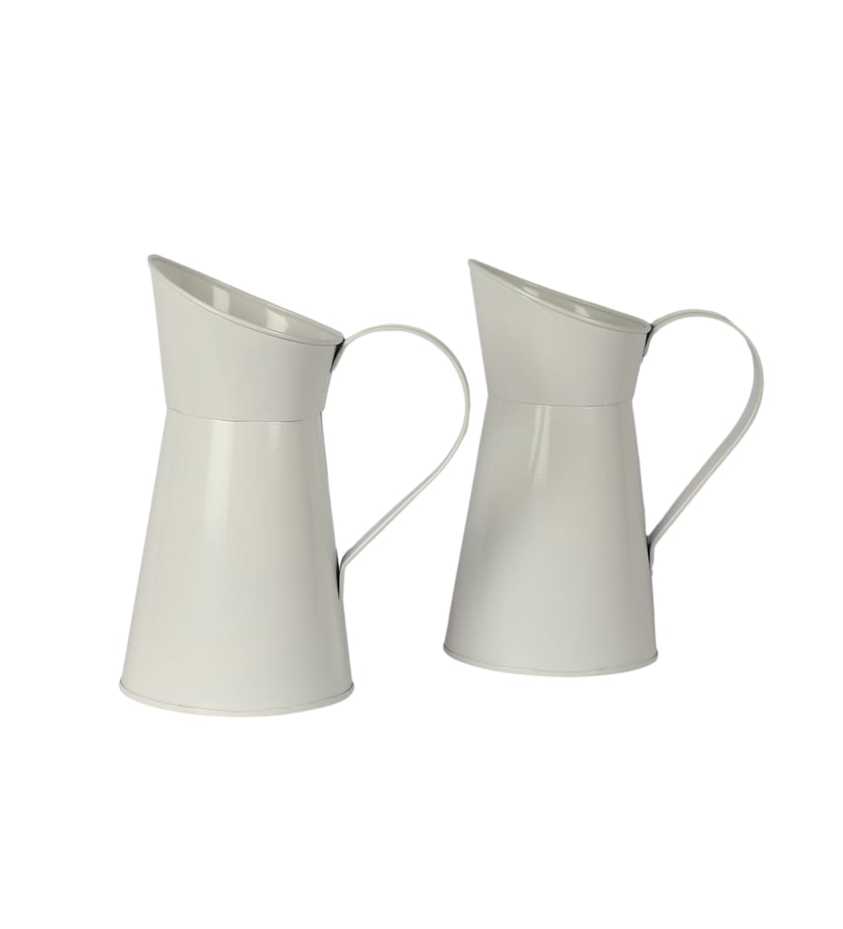 White Jug Pot Planter Set of 2 view 2