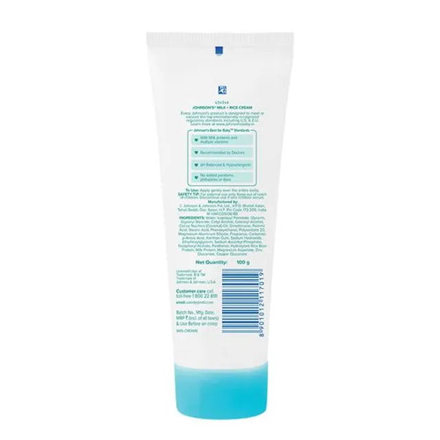 Johnson's Baby Milk Cream 100 Gms view 2