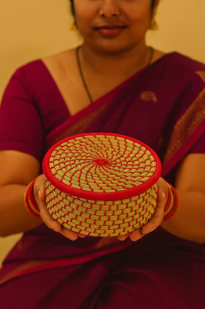 Multipurpose Versatile Storage Box – Handcrafted in Sabai Grass view 2