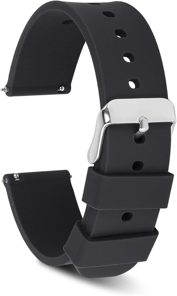 20mm Silicone Replacement Band Strap Compatible All 20mm Smartwatches Compatible view 2
