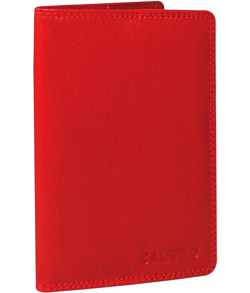 Calfnero Leather Red Passport Holder view 2