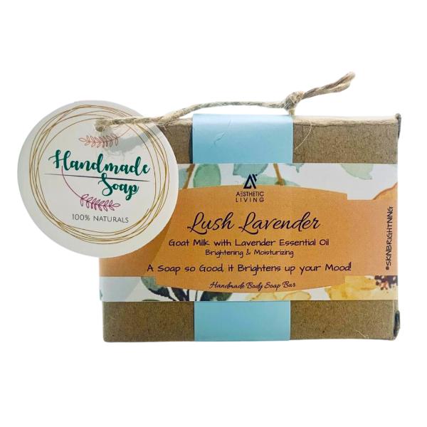 Lush Lavender- Glycerin Luxury Handmade Soap with Lavender essential Oil- 110 Gms view 2