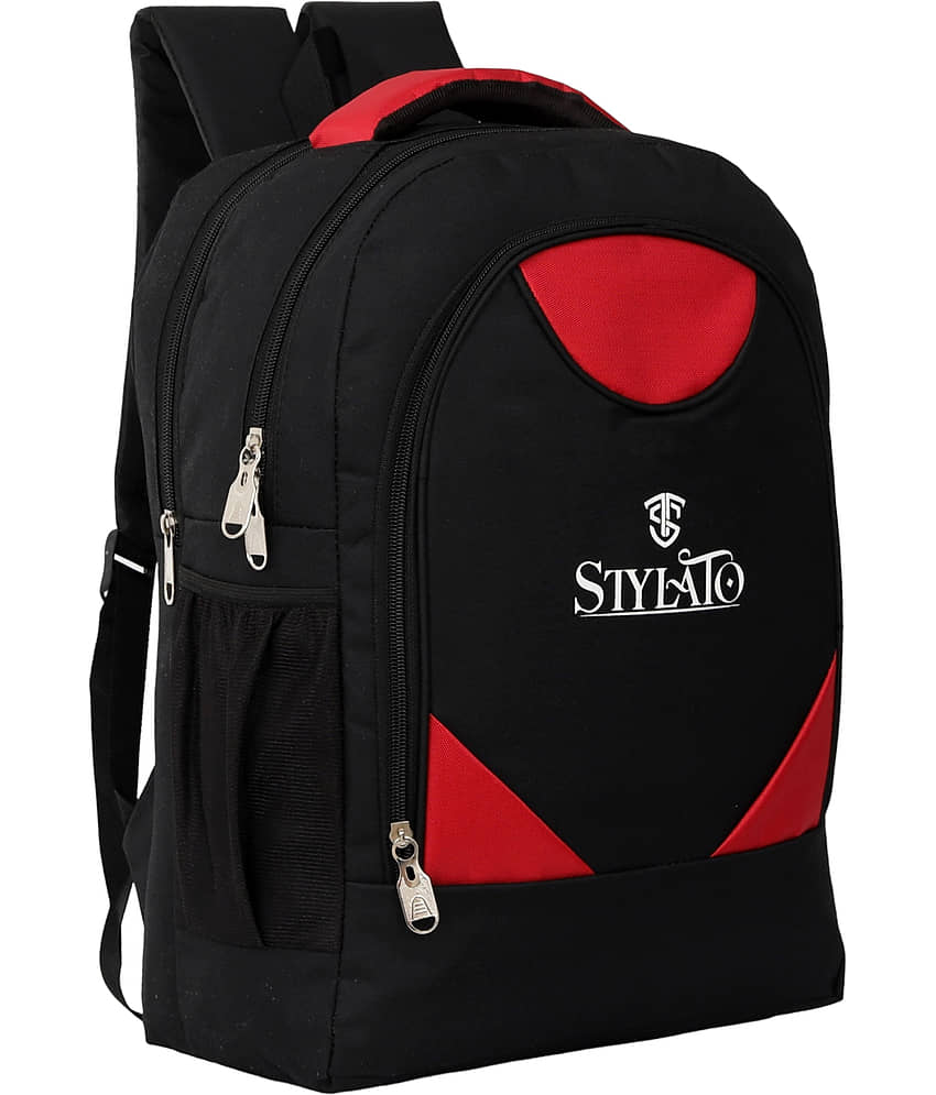 STYLATO Red Polyester Backpack ( 26 Ltrs )