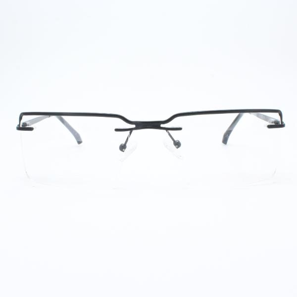 Lensoz Elite X Luxe Rimless Rectangle - Narrow - Black view 2