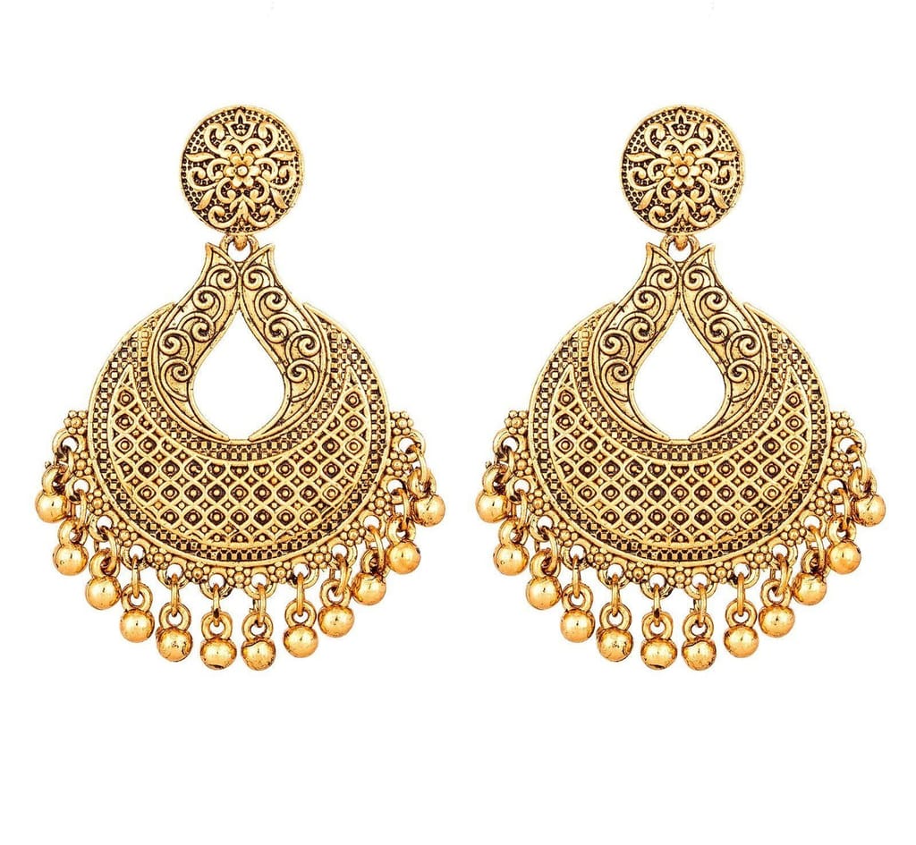 Morison Golden Dazzle Earrings Shine with Grace and Sophistication view 2