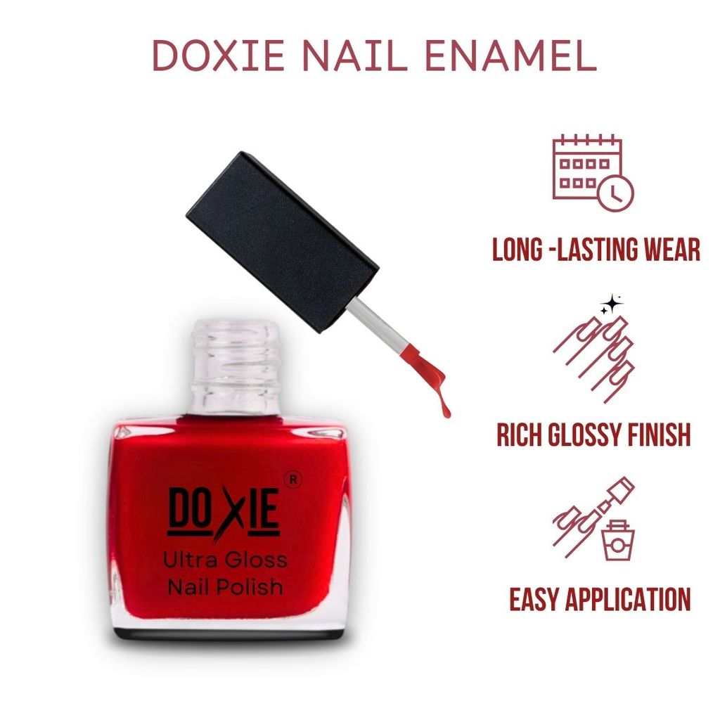 Doxie Nail Enamel-Salon-Perfect Finish|No UV Needed|Long-Lasting|High Pigment|Full-Coverage Color|For Girls/Women view 2