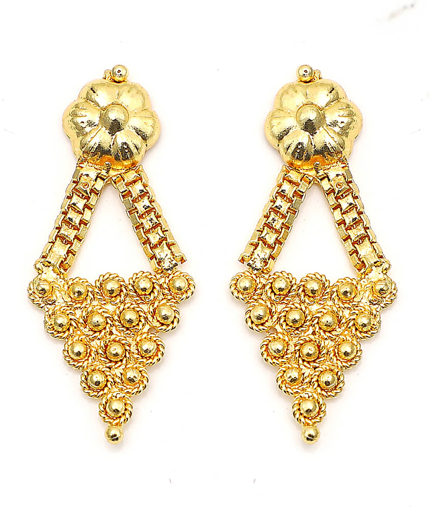 ROFARWORD Gold Brass Necklace Set ( Pack of 1 ) view 2