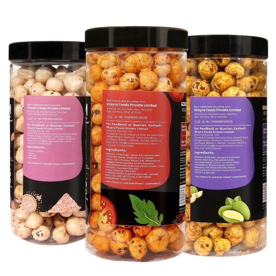 GOURMET MAKHANA Roasted in Olive Oil | Flavors Tangy Tomato, Himalayan Salt and Achari Mango | Combo Of 3, 65g Each. - 195 gm view 2