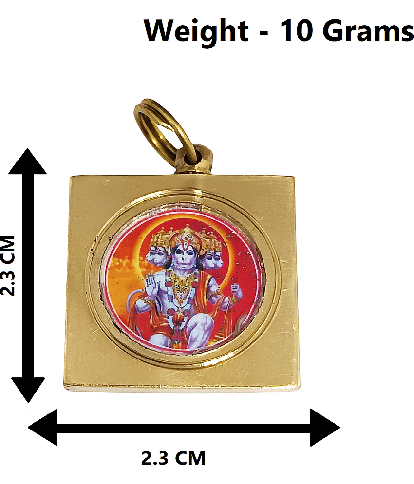 Apna Rudraksha Idol Pendant Panchmukhi Hanuman Locket ( Pack of 1 ) view 2