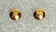 Gold Plated Flower-Shaped Stud Earrings with Black Stones view 2