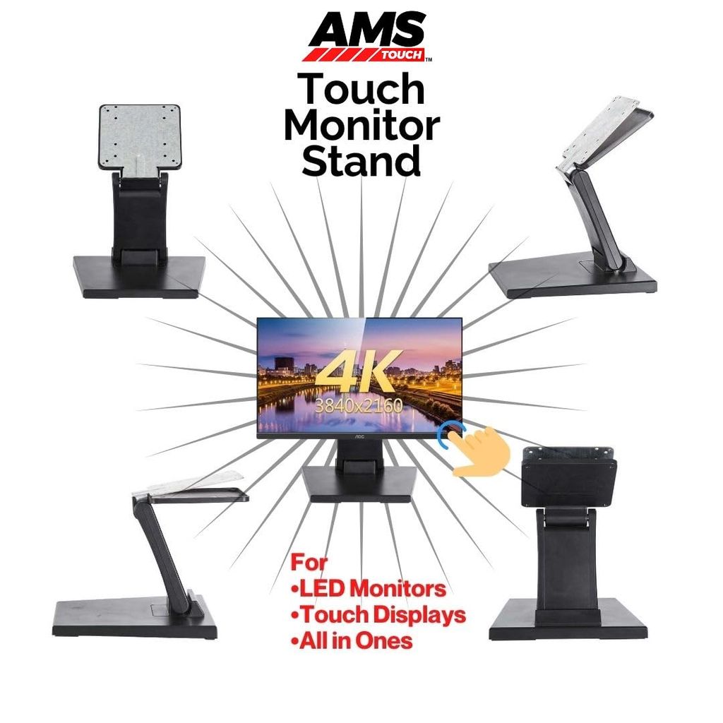 AMS Touch Monitor Stand - Stable Desktop Stand for Touch Display | LED Monitor or All-in-One view 2