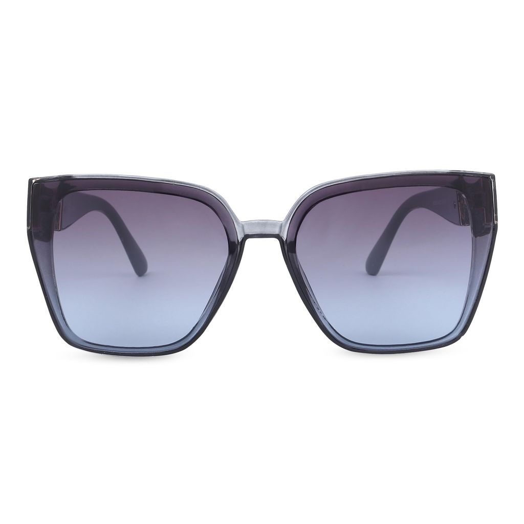 Eyenaks Premium Leather Sunglass For Women | UV400 Protection | Elegant Leather Design | Pack Of 1 (Grey) view 2