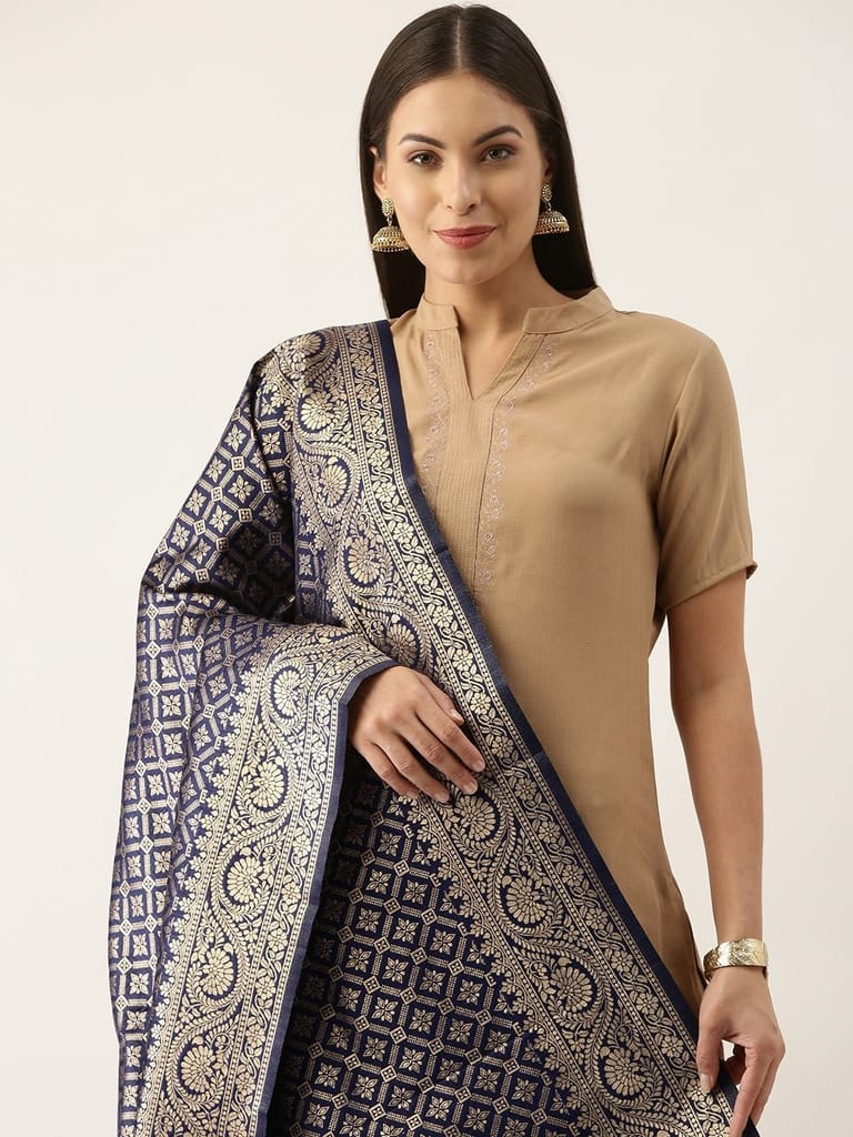 Women's Fancy Woven Banarasi Silk Dupatta view 2