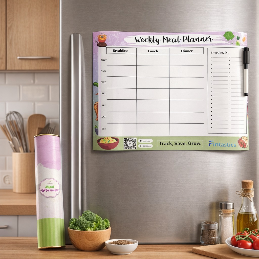 Fintastics Magnetic Weeekly Meal Sheet Planner view 2