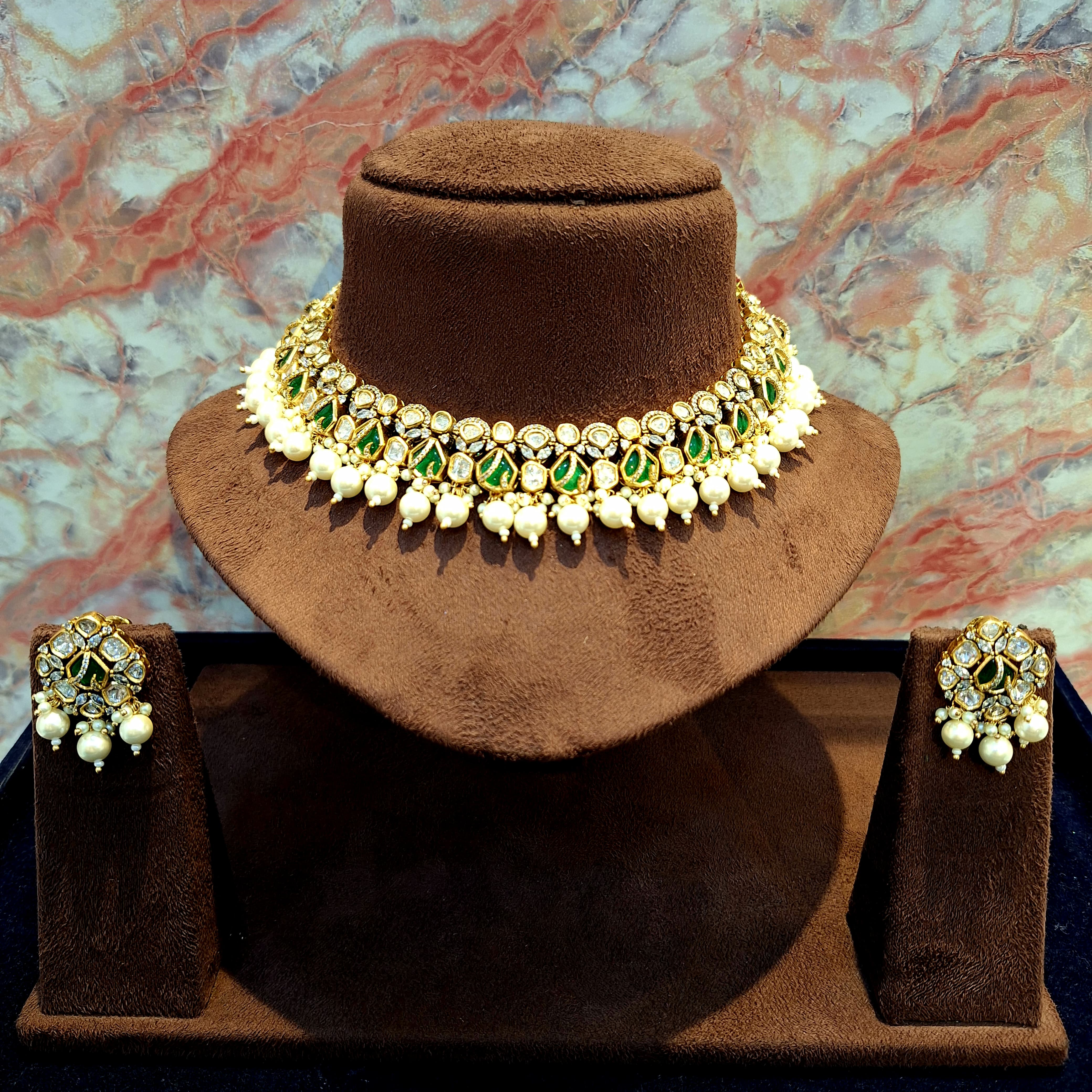 Ivory Jade Choker - The Royal Bride By Dia Art Jewels view 2