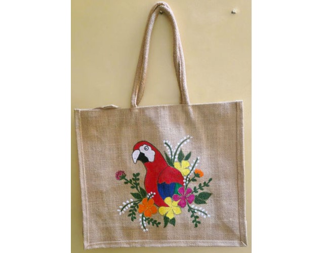 Hand Painted Jute Bag (Model - 1)