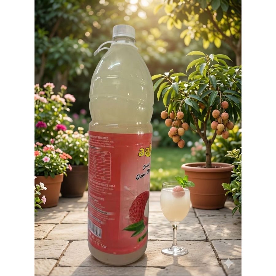 aah! Lychee Drink - 1.7 L - One plastic bottle view 2