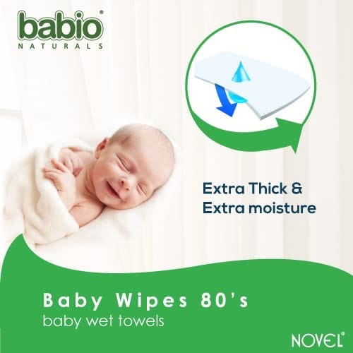 NOVEL Baby Wet Wipes/Pack With Lid (Pack of 3-80 sheet) view 2