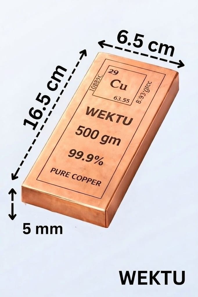 500gm Pure Copper Ingot - 99.9% Cu Element Bar view 2