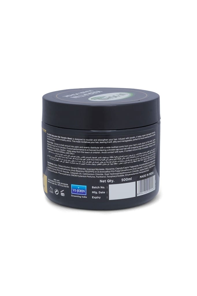 VI-JOHN NATURALE Keratin Hair Mask | Spa Smooth Therapy | Soft, Shine & Damaged Hair Repair-Salon Like Hair Spa At Your Home | For Dry & Damaged Hair | 500ML view 2