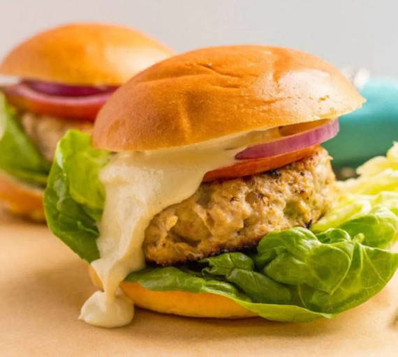 Chicken Cheese Volcano Burger
