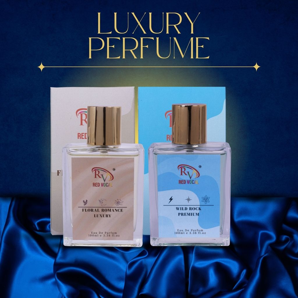 Red Vocal Floral Romance Luxury with Wild Rock Premium Eau de Parfum Combo (Set of 2) 100ml Each view 2