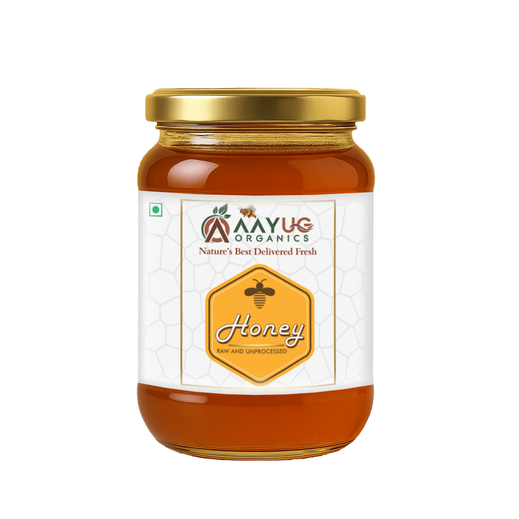 Aayug Raw Honey, Pure and Unprocessed, Wild Forest Organic Honey (500 gm) view 2